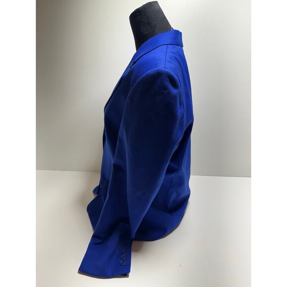 Vintage Pendleton Women’s Blazer 100% Virgin Wool Blue Sz 14 2 Button Lined - Picture 2 of 10